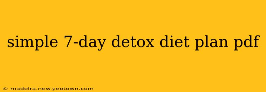 simple 7-day detox diet plan pdf