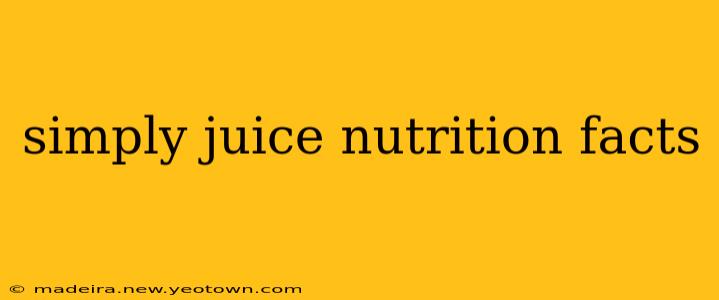 simply juice nutrition facts