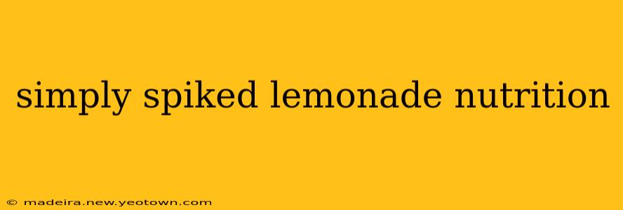 simply spiked lemonade nutrition