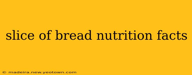 slice of bread nutrition facts