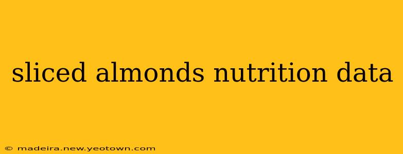 sliced almonds nutrition data