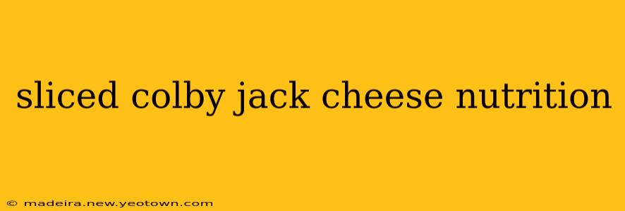 sliced colby jack cheese nutrition
