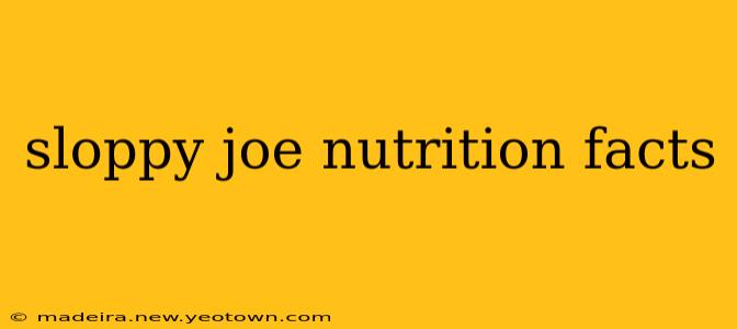 sloppy joe nutrition facts