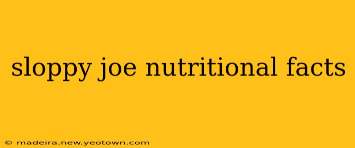 sloppy joe nutritional facts
