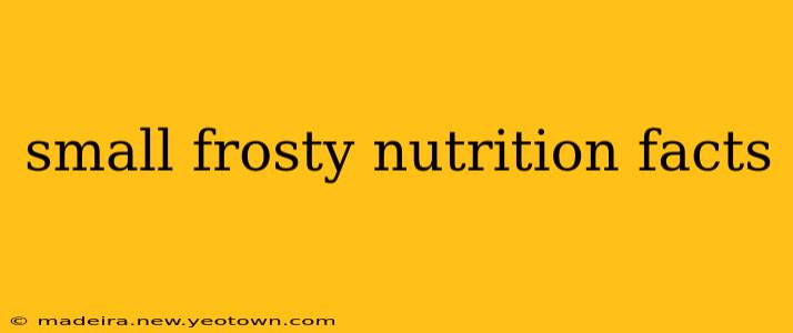 small frosty nutrition facts