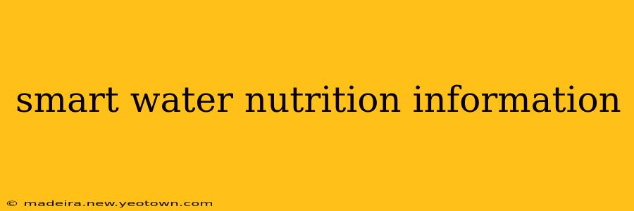 smart water nutrition information