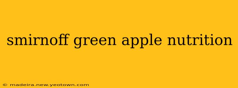 smirnoff green apple nutrition