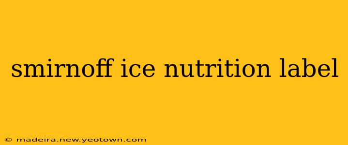 smirnoff ice nutrition label