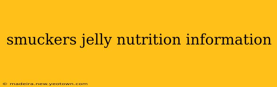 smuckers jelly nutrition information