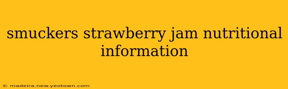 smuckers strawberry jam nutritional information