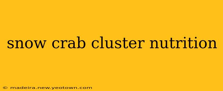 snow crab cluster nutrition