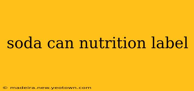 soda can nutrition label