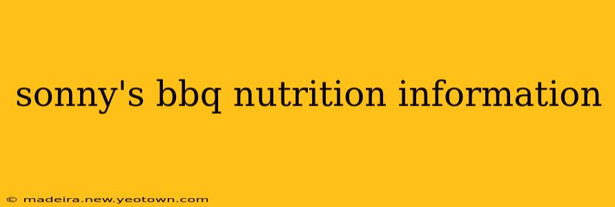 sonny's bbq nutrition information