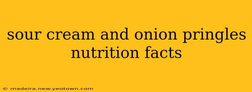 sour cream and onion pringles nutrition facts