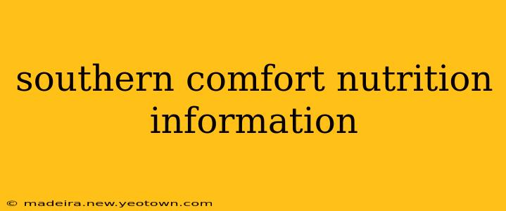 southern comfort nutrition information