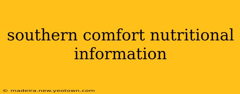 southern comfort nutritional information
