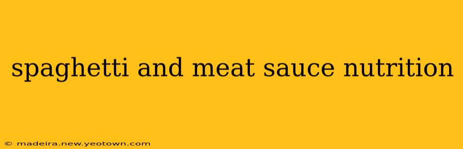 spaghetti and meat sauce nutrition