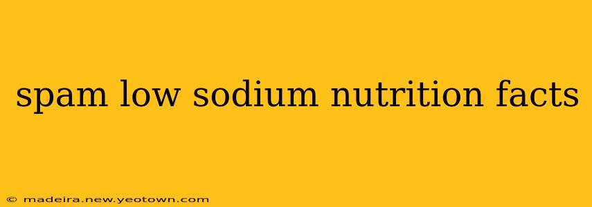 spam low sodium nutrition facts