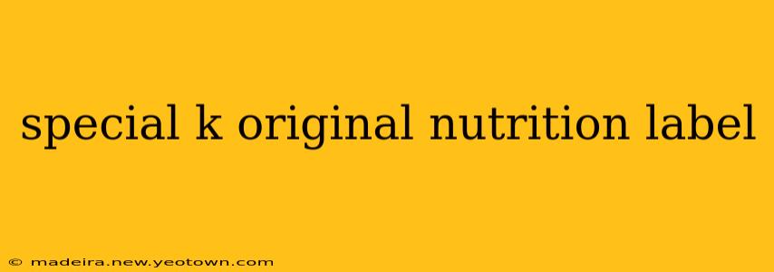 special k original nutrition label