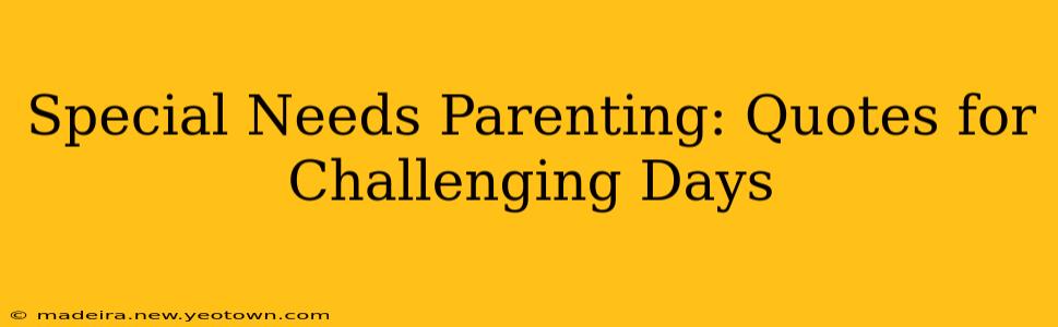 Special Needs Parenting: Quotes for Challenging Days