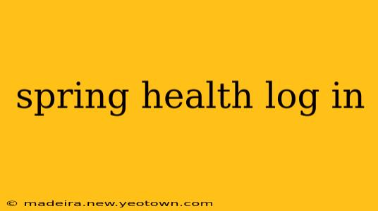 spring health log in