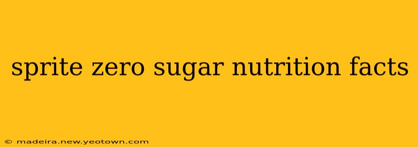 sprite zero sugar nutrition facts