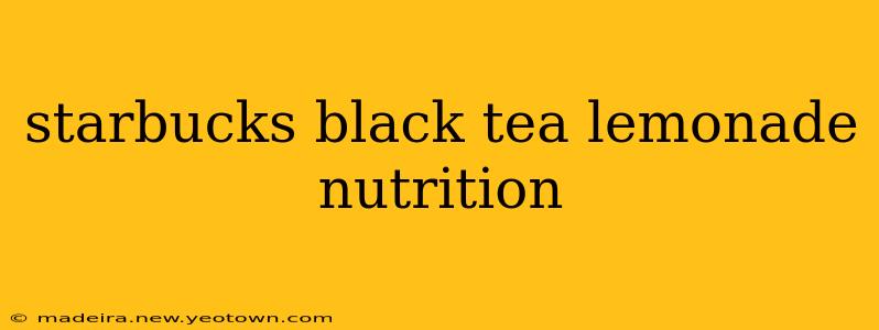 starbucks black tea lemonade nutrition