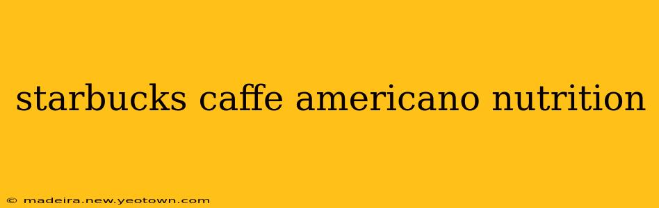 starbucks caffe americano nutrition