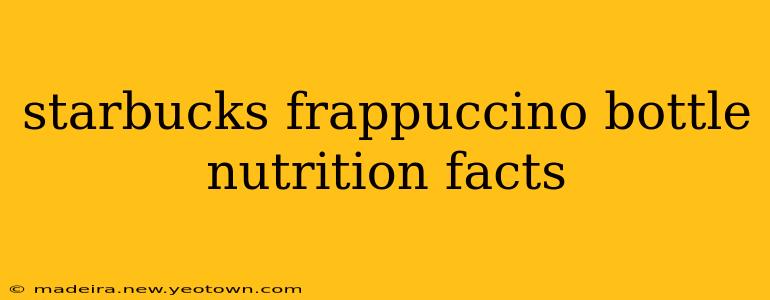 starbucks frappuccino bottle nutrition facts