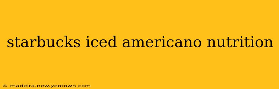 starbucks iced americano nutrition