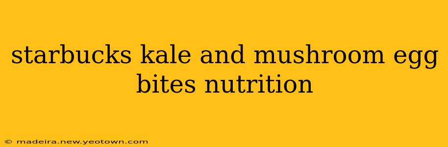starbucks kale and mushroom egg bites nutrition