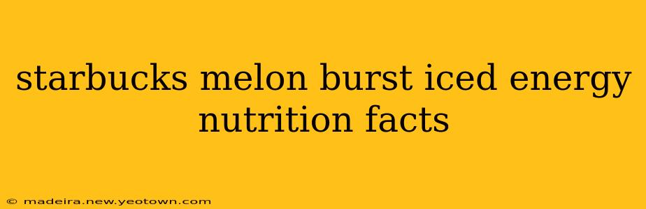 starbucks melon burst iced energy nutrition facts