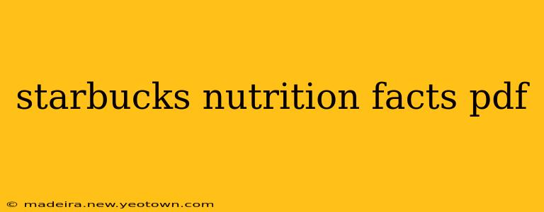 starbucks nutrition facts pdf