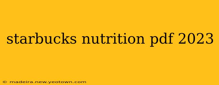 starbucks nutrition pdf 2023