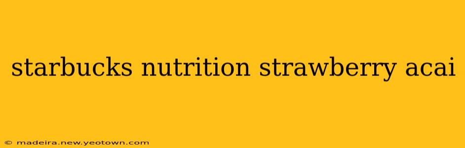 starbucks nutrition strawberry acai