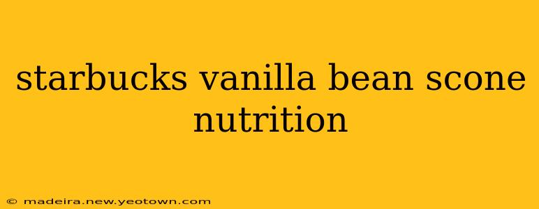 starbucks vanilla bean scone nutrition