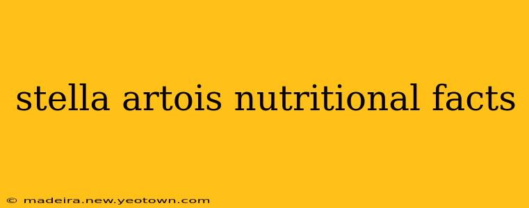 stella artois nutritional facts