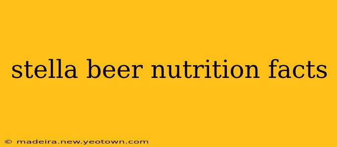 stella beer nutrition facts