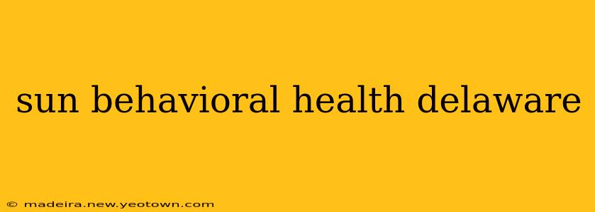 sun behavioral health delaware