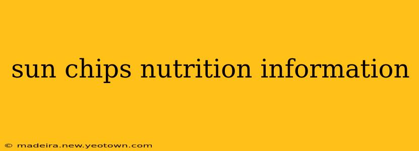 sun chips nutrition information