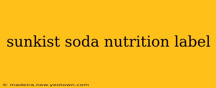sunkist soda nutrition label