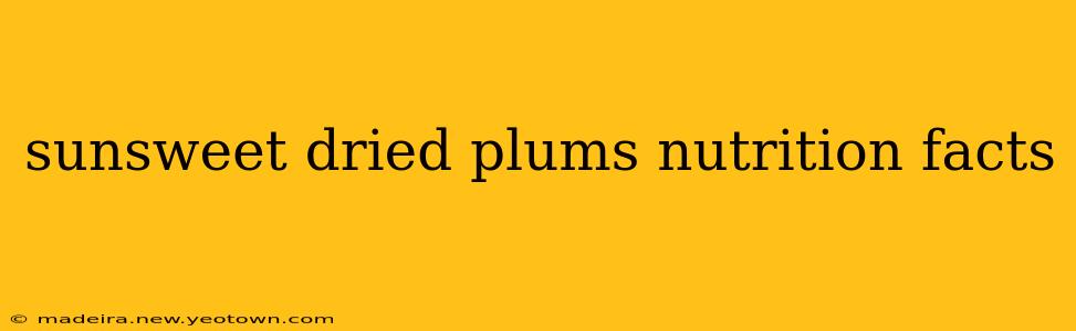 sunsweet dried plums nutrition facts