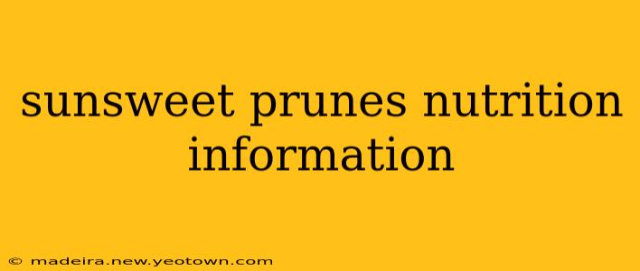 sunsweet prunes nutrition information