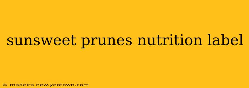 sunsweet prunes nutrition label