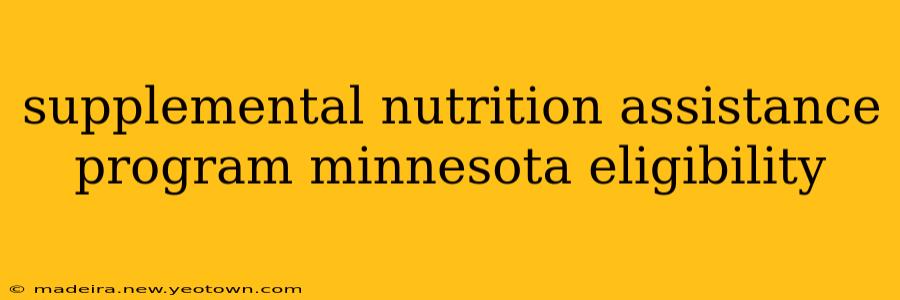 supplemental nutrition assistance program minnesota eligibility