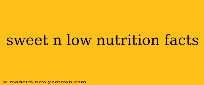 sweet n low nutrition facts