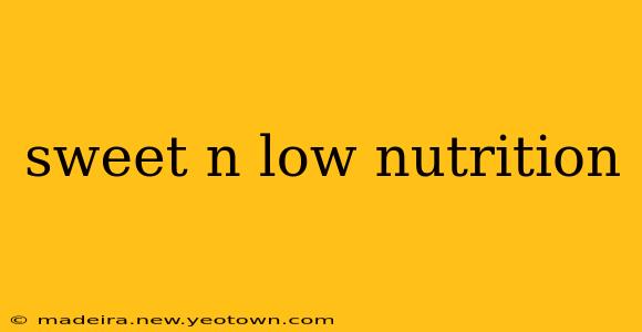sweet n low nutrition