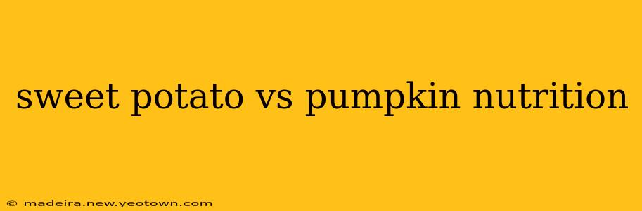sweet potato vs pumpkin nutrition