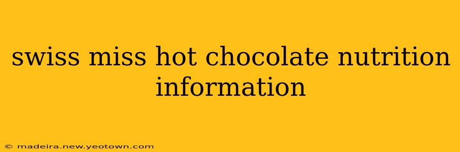 swiss miss hot chocolate nutrition information