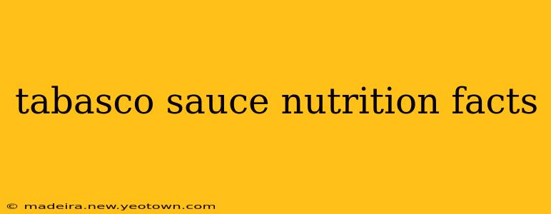 tabasco sauce nutrition facts